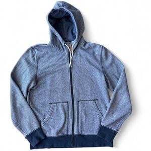 H&M Blue White Cotton Zip Hoodie Size Medium